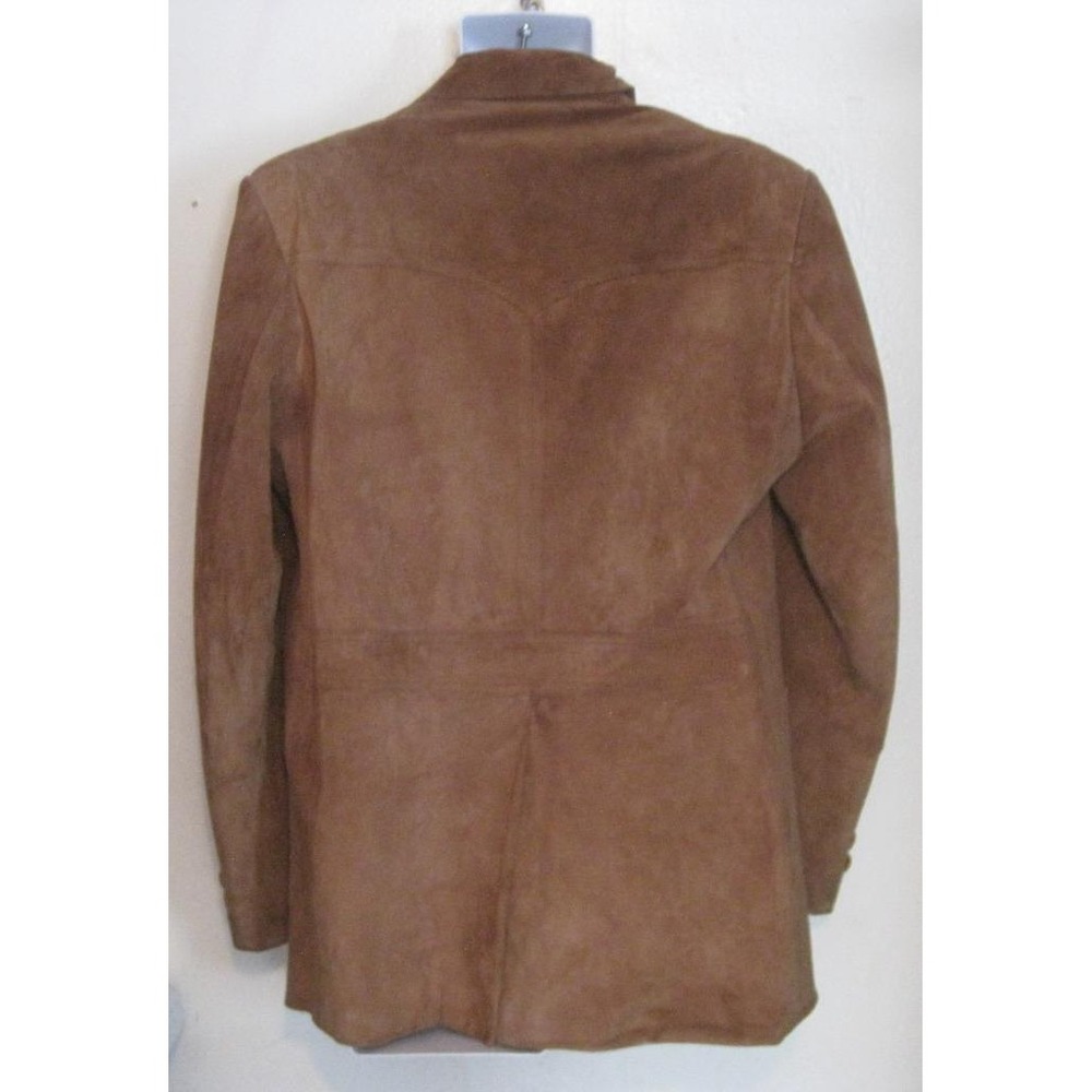 William Barry 40 USA Vintage 70s LEATHER Pork Velour Western ROCKER JACKET j129 - Picture 2 of 4